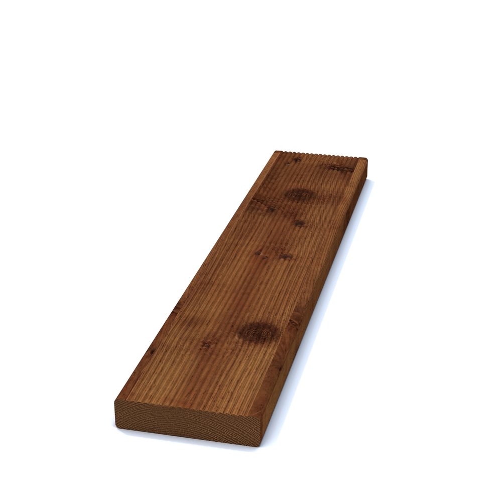 [HK010885] Nørdix AeroGuard™ terrasplank 32x125mm geschaafd (28x120mm), bruin geïmpregneerd (3000 mm)
