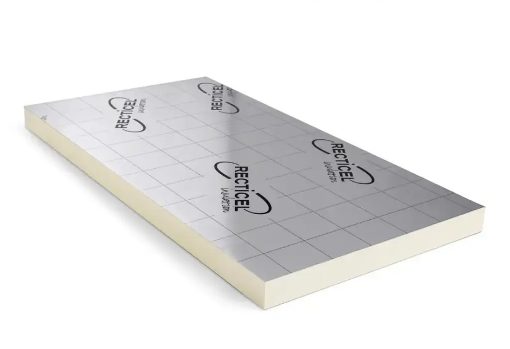 PIR isolatieplaat 1200x2400mm, 2-zijdig aluminium (per plaat)