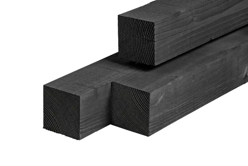 [HK001100] Geïmpregneerd 365™ paal 150x150mm geschaafd (145x145mm), zwart  (2000 mm)