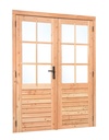 Douglas dubbele glas deur 6-ruits B1850xH2050mm buitenmaat, linksdraaiend