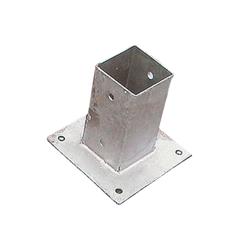 [HK001723] Paalhouder op plaat thermisch verzinkt 12,1 x 12,1 x 15 cm