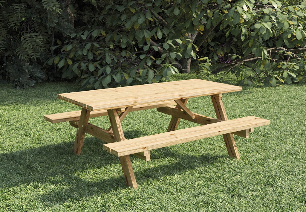 [HK001736] Picknicktafel Extra 200 cm vuren gedroogd, groen geïmpregneerd