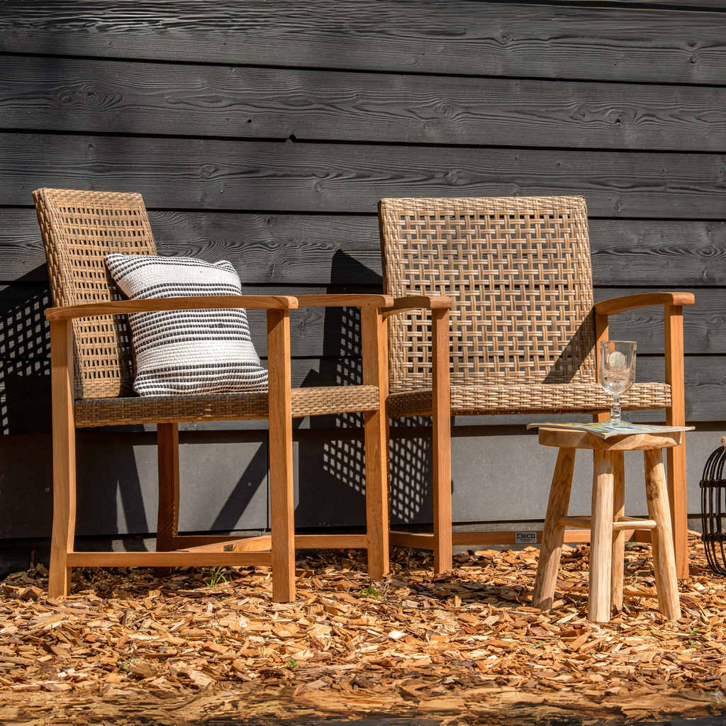 [HK001814] Teak tuinstoel Blitar (set van 2 stoelen)