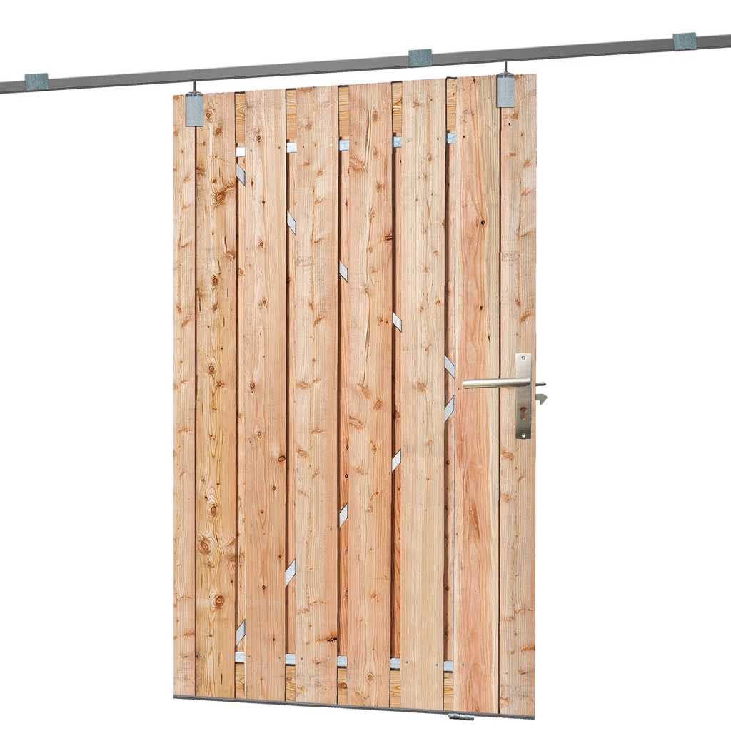 [HK001826] Tuindeur schuifsysteem Douglas H195 x 130 cm