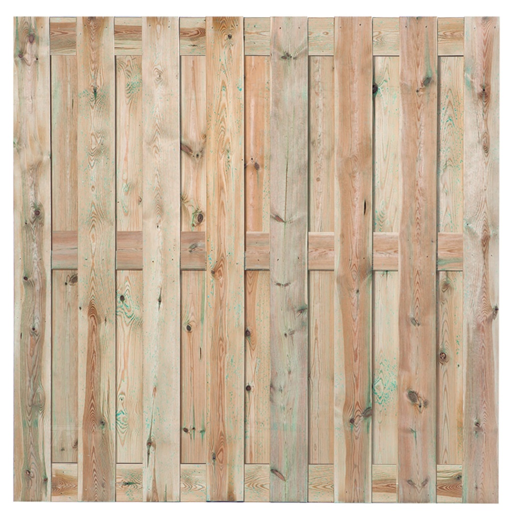 [HK000598]  Geïmpregneerd 365™ tuinscherm grenen 180x180cm geschaafd (18 planks) 