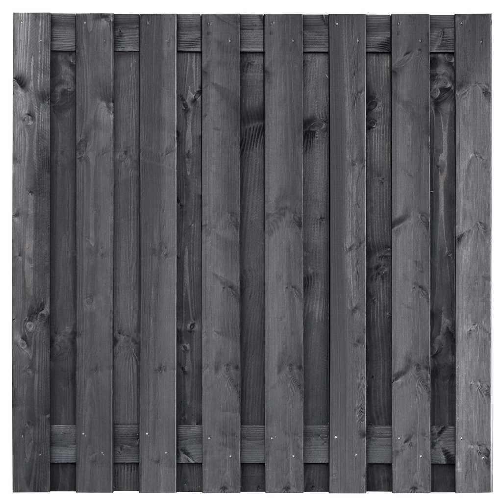 [HK000599] Tuinscherm grenen 180x180cm zwart geïmpregneerd geschaafd (6 stuks)