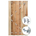 Tuindeur Solide grenen groen geïmpregneerd, 9-planks